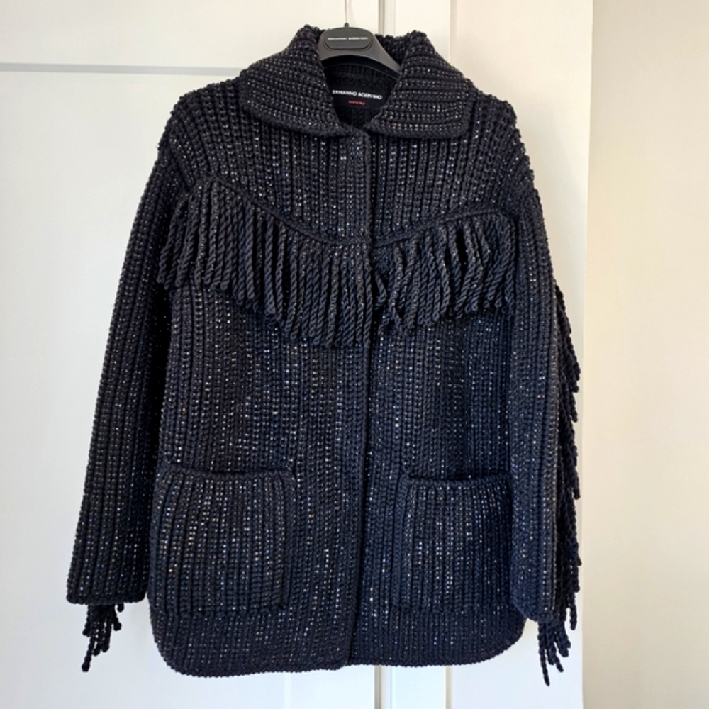 Ermanno Scervino crystal-ebellished wool cardigan size XS  NWT
